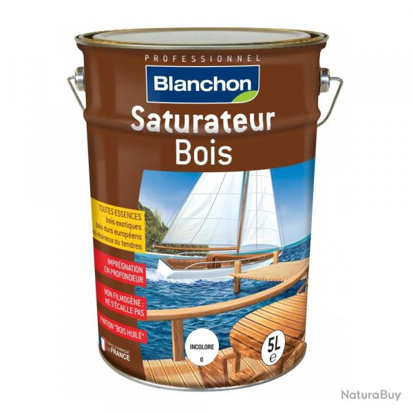 Saturateur bois Blanchon incolore 5L pour toutes les essences de bois