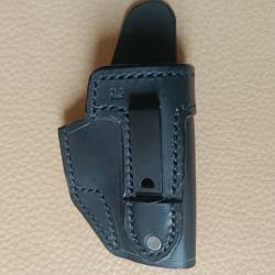 holster cuir "Inside" IWB, en cuir noir, droitier, pour Walther PPK