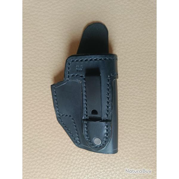 holster cuir "Inside" IWB, en cuir noir, droitier, pour Walther PPK