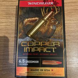 Balles calibre 6.5 creedmoor Winchester copper impact sans plomb 125g