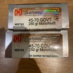 Balles Hornady 45/70 sans plomb monoflex