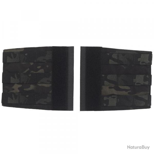 Ensemble de supports de plaque latrales de protection - Multicam Noir