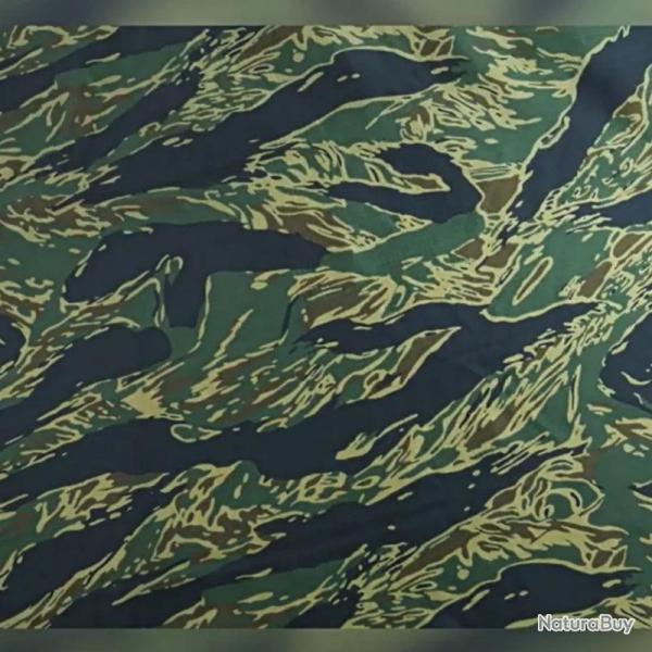 Tissu Camouflage Tiger Stripe - Ancien Motif / 1M