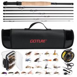 KIT Goture 2.7 m/9FT ensemble de canne à pêche à la mouche 5/6WT 8 pièces