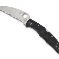 COUTEAU SPYDERCO ENDURA 4 WHARNCLIFFE NOIR A DENTS