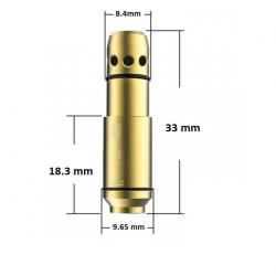 Cartouche laser de réglage,de manipulation et de tir d'entrainement pour arme 9 mm