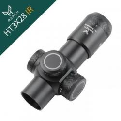 Lunette de tir March 3x28IR Amg HD Gen réticule lumineux avec colliers 11 ou 22 mm aux choix