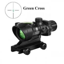 Viseur point rouge Red Dot ACOG 4x32 avec Fibre optique vert