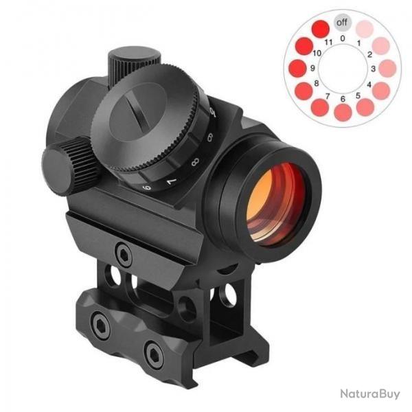 Red Dot 2MOA avec lvateur tunnel vise ouverte pour rail picatinny