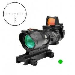 Viseur point rouge Red Dot ACOG 4x32 avec Fibre optique vert + RMR