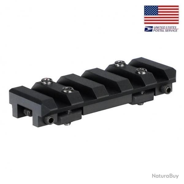 Rail Picatinny pour bande ventile de fusil de chasse ou de fusil  pompe, 55 mm, 5 Slots