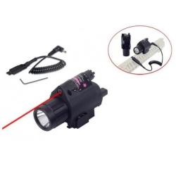 Lampe Laser rouge tactique et led 300 Lumens pour rail picatinny