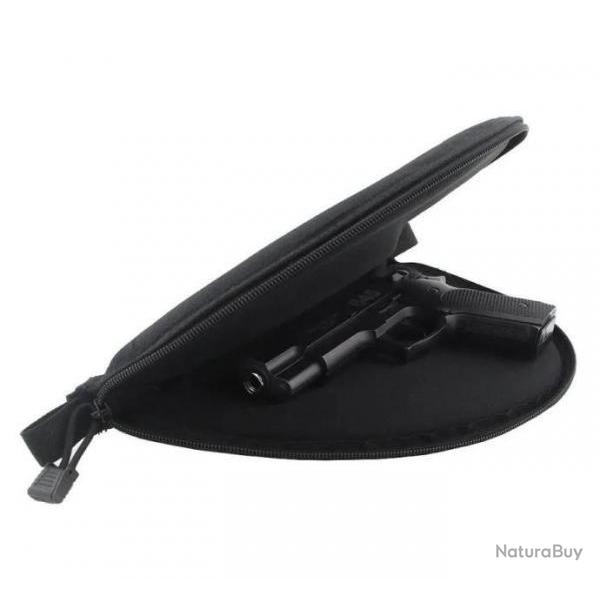 Etui noir 30 cm semi rigide pour arme de poing