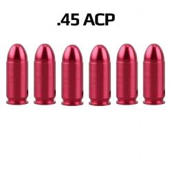 6 Cartouches de manipulation calibre 45 ACP Auto Vector optics