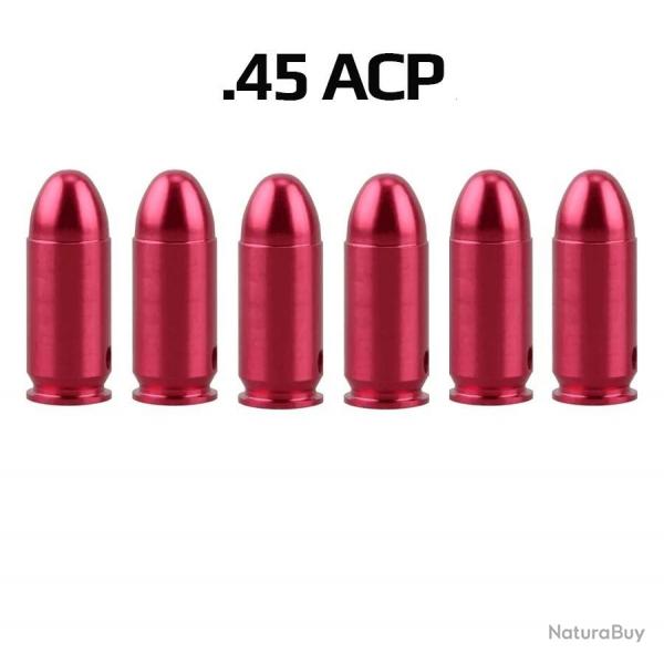 6 Cartouches de manipulation calibre 45 ACP Auto Vector optics