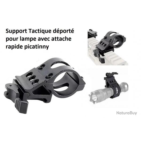 Support tactique de lampe dport avec fixation rapide pour rail picatinny