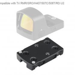 Platine bande ventilée pour Red dot Trijicon RMR/SRO/Holosun 407C/507C/508T pour fusil