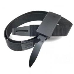 Ceinture en cuir de vachette avec couteau caché dans la boucle