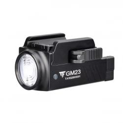 Lampe tactique Pro rechargeable avec détachement rapide pour rail picatiny (compatible glock)