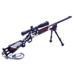 Miniature Sniper M24 porte clef métal 18 cm décor punisher