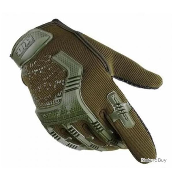 Gants tactiques antidrapants Kakis taille M