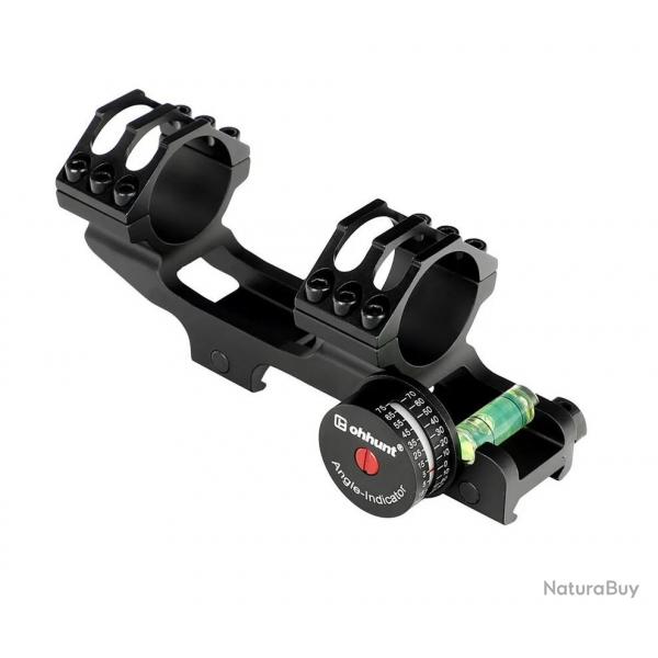 Monobloc 20 MOA diamtre 25.4 (1") et 30 mm pour rail picatinny avec niveau  bulle et  angle