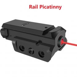 Laser rouge rechargeable pour rail picatinny