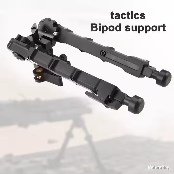 Bipied Tactique V10 Pour Fusil - Avec Adaptateur Pivotant, Neuf, Chasse/tir Longue Distance