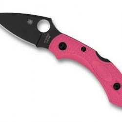 COUTEAU SPYDERCO DRAGONFLY 2 ROSE LAME NOIRE