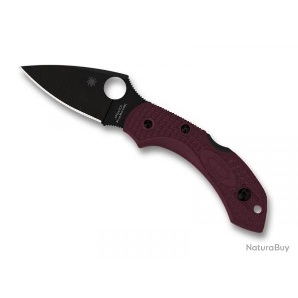 COUTEAU SPYDERCO DRAGONFLY 2 BORDEAUX LAME NOIRE SPRINT