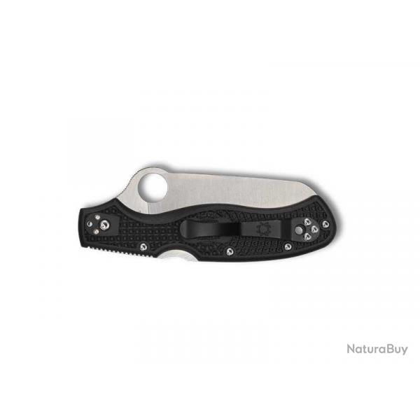 COUTEAU SPYDERCO RESCUE 3 THIN BLUE LINE NOIR A DENTS