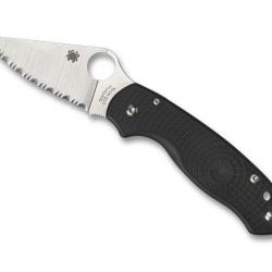 COUTEAU SPYDERCO PARA 3 NOIR A DENTS