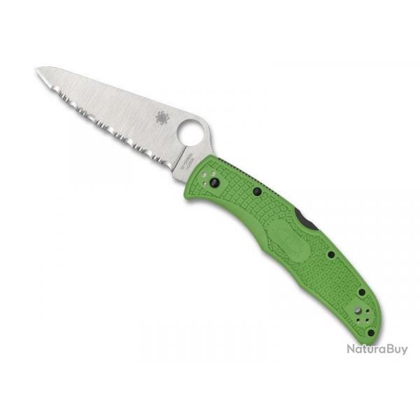 COUTEAU SPYDERCO PACIFIC SALT 2 VERT A DENTS