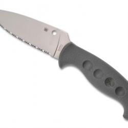 POIGNARD SPYDERCO TEMPERANCE GRIS A DENTS CRU-WEAR SPRINT