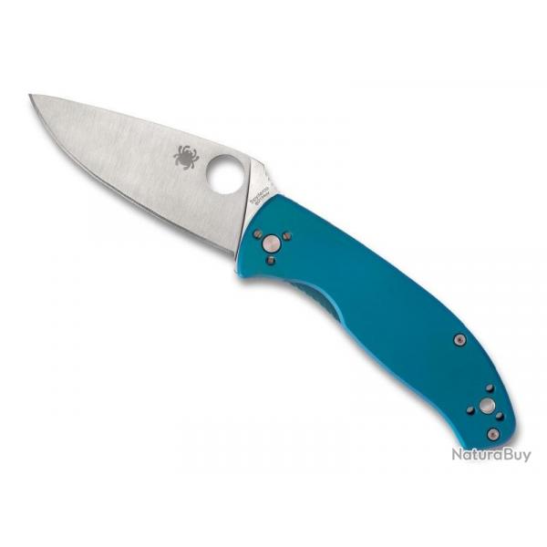 COUTEAU SPYDERCO TENACIOUS TITANIUM BLEU