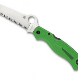 COUTEAU SPYDERCO ATLANTIC SALT VERT A DENTS