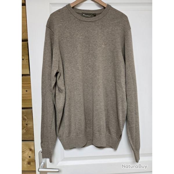 Pull Col Rond Coton Gris Vrnamo Pinewood