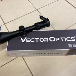 Vends lunette affût /approche VECTOR OPTICS mod.grizzly 3-12x56 réticule 4 lumineux