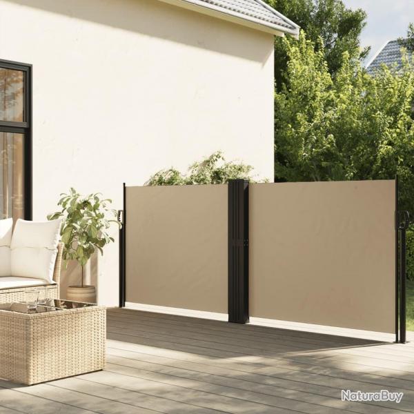 Auvent latral rtractable beige 140x1000 cm alsavelo