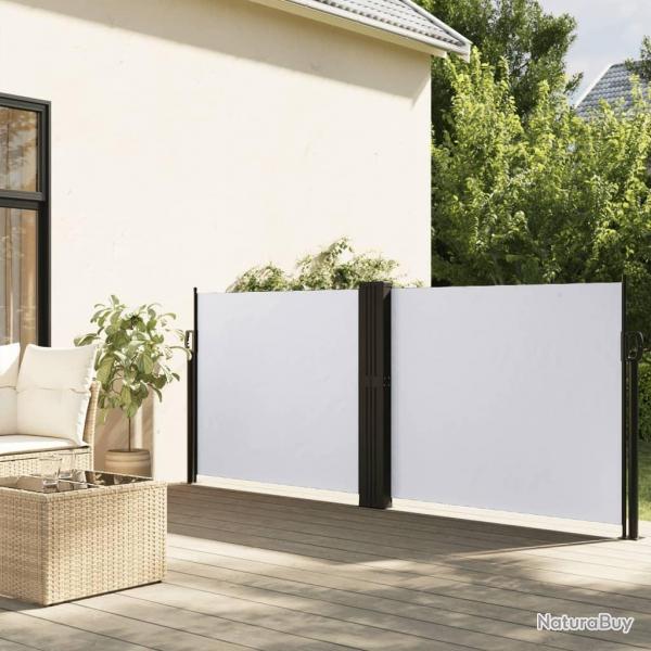 Auvent latral rtractable blanc 140x1000 cm alsavelo