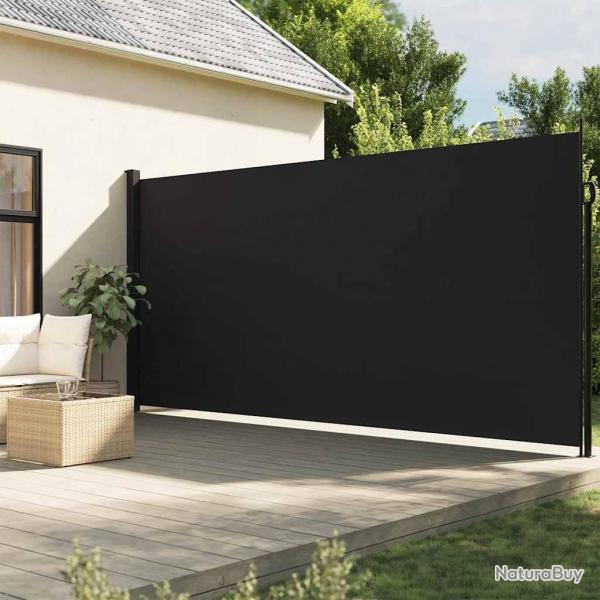 Auvent latral rtractable noir 220x500 cm alsavelo