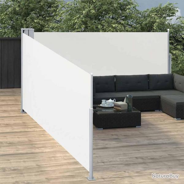 Auvent latral rtractable Crme 100 x 1000 cm alsavelo