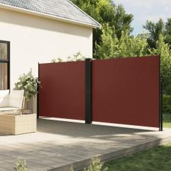 Auvent latéral rétractable marron 160x600 cm alsavelo
