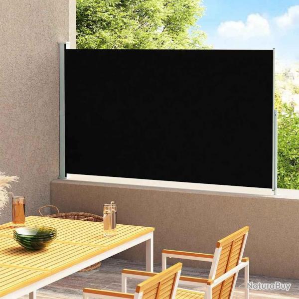 Auvent latral rtractable de patio 220x300 cm Noir alsavelo