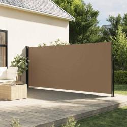 Auvent latéral rétractable taupe 180x600 cm alsavelo