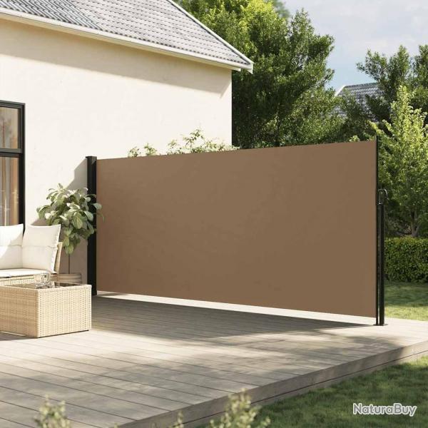 Auvent latral rtractable taupe 180x600 cm alsavelo