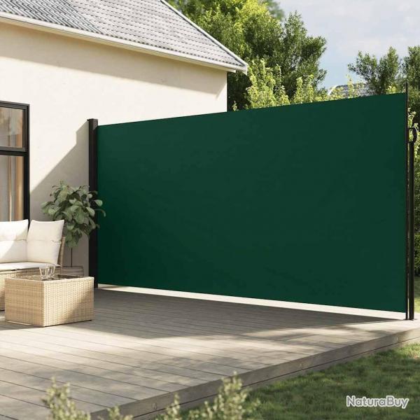 Auvent latral rtractable vert fonc 200x600 cm alsavelo