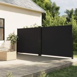Auvent latéral rétractable noir 180x600 cm alsavelo
