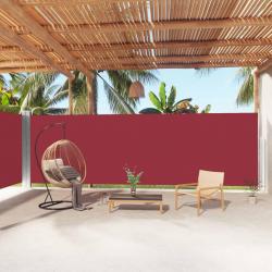 Auvent latéral rétractable Rouge 200x1000 cm alsavelo