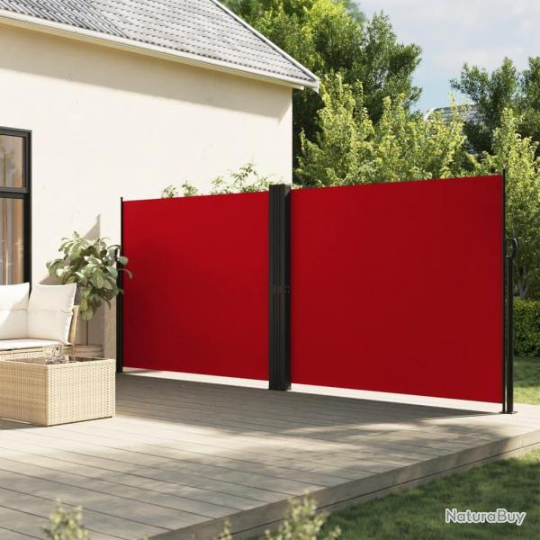 Auvent latral rtractable rouge 180x600 cm alsavelo